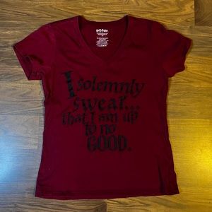 Burgundy Harry Potter shirt